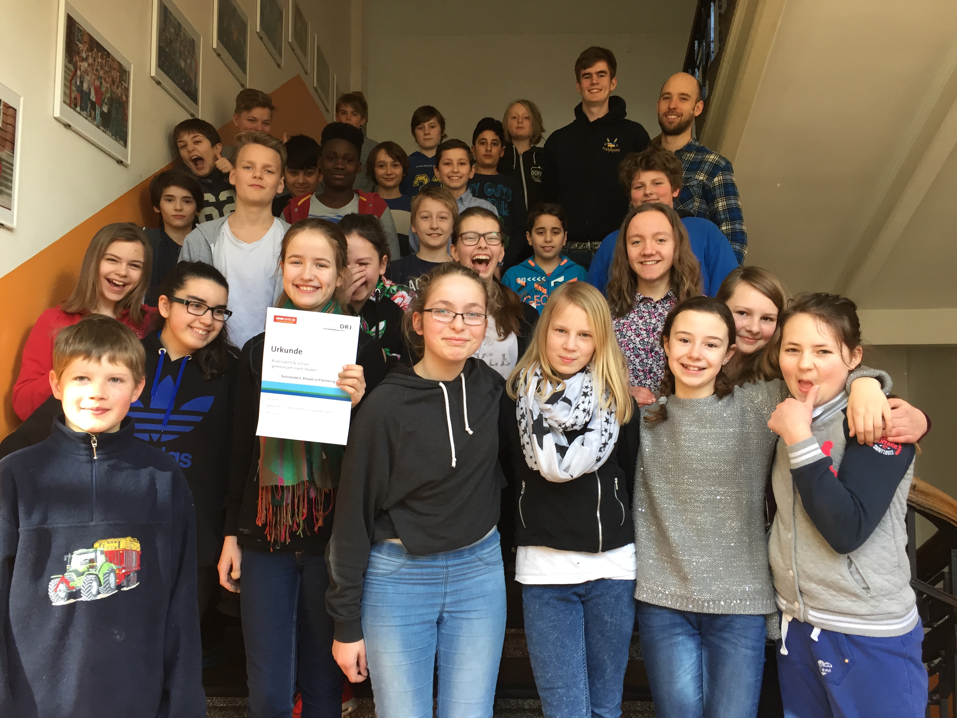 Die 6b Sieger Bei Der Aktion Rudersport Und Schule Goethe Schule Flensburg